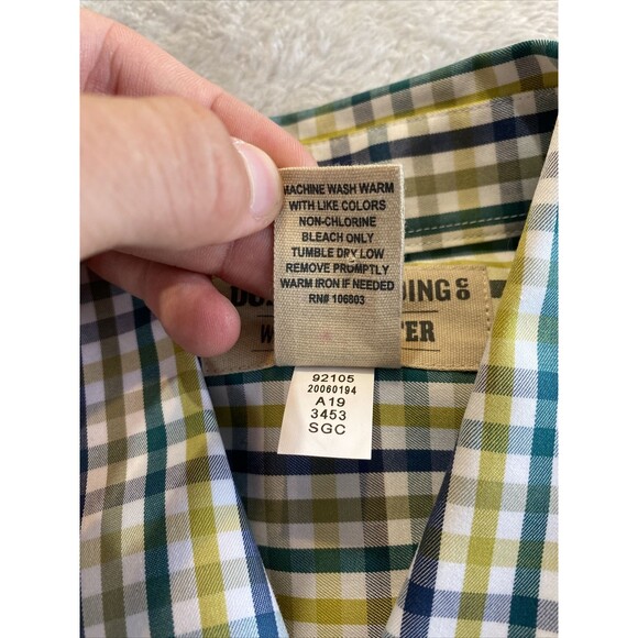 Duluth Trading Wrinklefighter Shirt Men's Small Window Check Plaid Long Sleeve - Picture 3 of 8